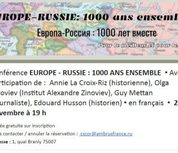 EuropeRussie  1000 ans ensemble pour le meilleur et pour le pire